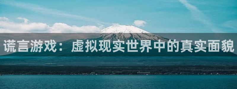 谎言游戏：虚拟现实世界中的真实面貌